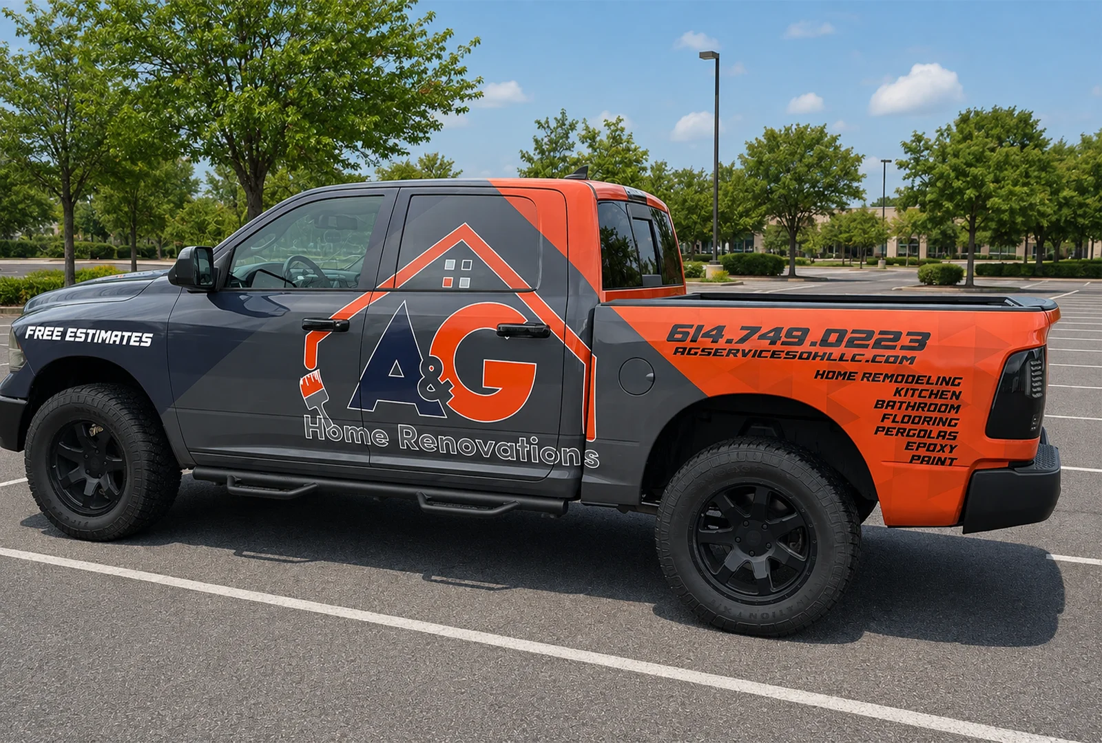 Camioneta con wrap comercial 614 Design